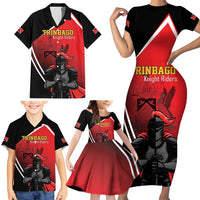 Custom Trinidad and Tobago Cricket Knight Riders Family Matching Short Sleeve Bodycon Dress and Hawaiian Shirt Go Champion - Wonder Print Shop