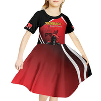 Custom Trinidad and Tobago Cricket Knight Riders Kid Short Sleeve Dress Go Champion - Wonder Print Shop