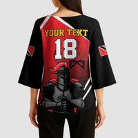 Custom Trinidad and Tobago Cricket Knight Riders Kimono Sleeve Blouse Go Champion - Wonder Print Shop