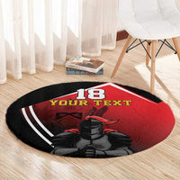 Custom Trinidad and Tobago Cricket Knight Riders Round Carpet Go Champion - Wonder Print Shop