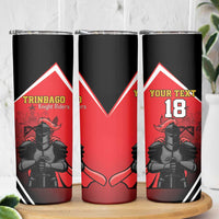Custom Trinidad and Tobago Cricket Knight Riders Skinny Tumbler Go Champion - Wonder Print Shop