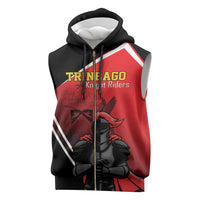 Custom Trinidad and Tobago Cricket Knight Riders Sleeveless Zip Hoodie Go Champion - Wonder Print Shop