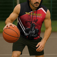 Custom Trinidad and Tobago Cricket Knight Riders Sleeveless Zip Hoodie Go Champion - Wonder Print Shop