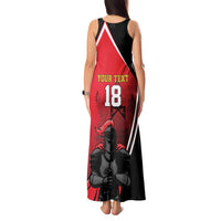 Custom Trinidad and Tobago Cricket Knight Riders Tank Maxi Dress Go Champion - Wonder Print Shop