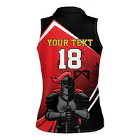 Custom Trinidad and Tobago Cricket Knight Riders Women Sleeveless Polo Shirt Go Champion - Wonder Print Shop