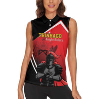 Custom Trinidad and Tobago Cricket Knight Riders Women Sleeveless Polo Shirt Go Champion - Wonder Print Shop