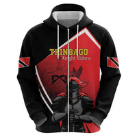 Custom Trinidad and Tobago Cricket Knight Riders Zip Hoodie Go Champion - Wonder Print Shop