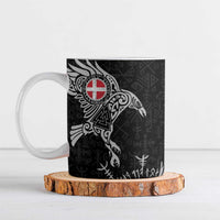 Denmark Viking Ravens Ceramic Mug Vegvisir Runes Pattern - Wonder Print Shop