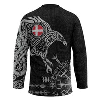 Denmark Viking Ravens Hockey Jersey Vegvisir Runes Pattern - Wonder Print Shop