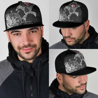 Denmark Viking Ravens Mesh Trucker Cap Vegvisir Runes Pattern - Wonder Print Shop
