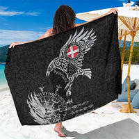 Denmark Viking Ravens Sarong Vegvisir Runes Pattern - Wonder Print Shop