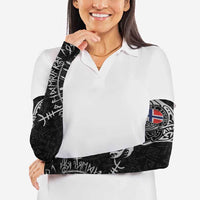 Norway Viking Ravens Arm Sleeves Vegvisir Runes Pattern - Wonder Print Shop