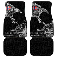 Norway Viking Ravens Car Mats Vegvisir Runes Pattern - Wonder Print Shop