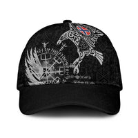 Norway Viking Ravens Classic Cap Vegvisir Runes Pattern - Wonder Print Shop