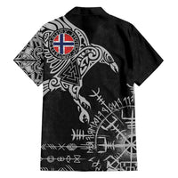 Norway Viking Ravens Family Matching Long Sleeve Bodycon Dress and Hawaiian Shirt Vegvisir Runes Pattern - Wonder Print Shop