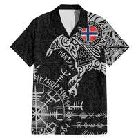 Norway Viking Ravens Family Matching Mermaid Dress and Hawaiian Shirt Vegvisir Runes Pattern - Wonder Print Shop