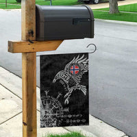 Norway Viking Ravens Garden Flag Vegvisir Runes Pattern - Wonder Print Shop