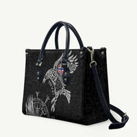 Norway Viking Ravens Leather Bag Vegvisir Runes Pattern - Wonder Print Shop