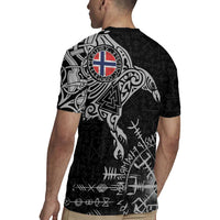 Norway Viking Ravens Rugby Jersey Vegvisir Runes Pattern - Wonder Print Shop