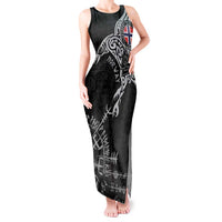Norway Viking Ravens Tank Maxi Dress Vegvisir Runes Pattern - Wonder Print Shop