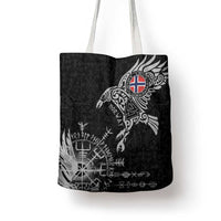 Norway Viking Ravens Tote Bag Vegvisir Runes Pattern - Wonder Print Shop