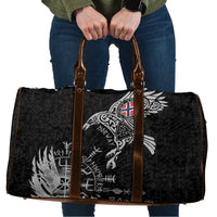 Norway Viking Ravens Travel Bag Vegvisir Runes Pattern - Wonder Print Shop