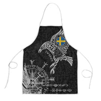 Sweden Viking Ravens Apron Vegvisir Runes Pattern - Wonder Print Shop