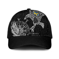 Sweden Viking Ravens Baseball Net Cap Vegvisir Runes Pattern - Wonder Print Shop