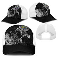 Sweden Viking Ravens Baseball Net Cap Vegvisir Runes Pattern - Wonder Print Shop