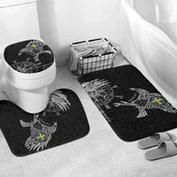 Sweden Viking Ravens Bathroom Set Vegvisir Runes Pattern - Wonder Print Shop