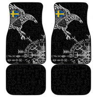 Sweden Viking Ravens Car Mats Vegvisir Runes Pattern - Wonder Print Shop
