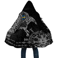 Sweden Viking Ravens Cloak Vegvisir Runes Pattern - Wonder Print Shop