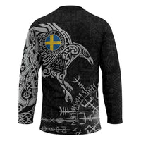 Sweden Viking Ravens Hockey Jersey Vegvisir Runes Pattern - Wonder Print Shop
