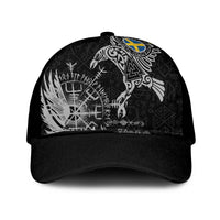 Sweden Viking Ravens Mesh Trucker Cap Vegvisir Runes Pattern - Wonder Print Shop
