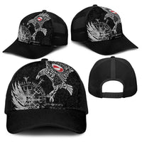 Greenland Viking Ravens Baseball Net Cap Vegvisir Runes Pattern - Wonder Print Shop