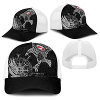 Greenland Viking Ravens Baseball Net Cap Vegvisir Runes Pattern - Wonder Print Shop