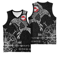 Greenland Viking Ravens Basketball Jersey Vegvisir Runes Pattern - Wonder Print Shop
