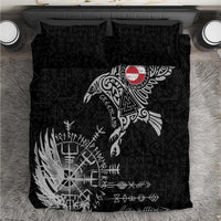 Greenland Viking Ravens Bedding Set Vegvisir Runes Pattern - Wonder Print Shop