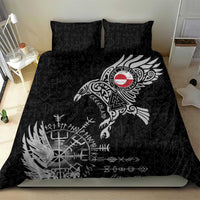 Greenland Viking Ravens Bedding Set Vegvisir Runes Pattern - Wonder Print Shop