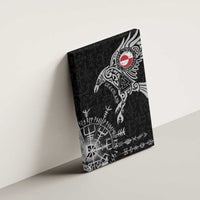 Greenland Viking Ravens Canvas Wall Art Vegvisir Runes Pattern - Wonder Print Shop