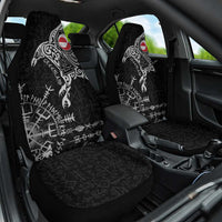 Greenland Viking Ravens Car Seat Cover Vegvisir Runes Pattern - Wonder Print Shop