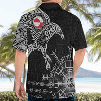 Greenland Viking Ravens Hawaiian Shirt Vegvisir Runes Pattern - Wonder Print Shop