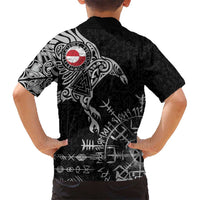 Greenland Viking Ravens Hawaiian Shirt Vegvisir Runes Pattern - Wonder Print Shop