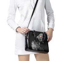 Greenland Viking Ravens Shoulder Handbag Vegvisir Runes Pattern - Wonder Print Shop