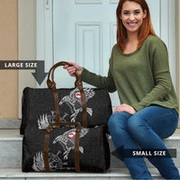 Greenland Viking Ravens Travel Bag Vegvisir Runes Pattern - Wonder Print Shop