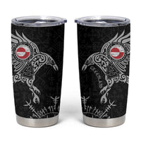 Greenland Viking Ravens Tumbler Cup Vegvisir Runes Pattern - Wonder Print Shop