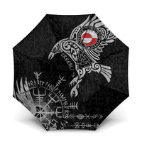 Greenland Viking Ravens Umbrella Vegvisir Runes Pattern - Wonder Print Shop