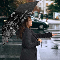 Greenland Viking Ravens Umbrella Vegvisir Runes Pattern - Wonder Print Shop