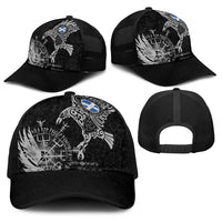 Scotland Viking Ravens Baseball Net Cap Vegvisir Runes Pattern - Wonder Print Shop