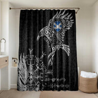 Scotland Viking Ravens Bathroom Set Vegvisir Runes Pattern - Wonder Print Shop